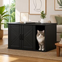 Your Cat's Modern Black House Retreat