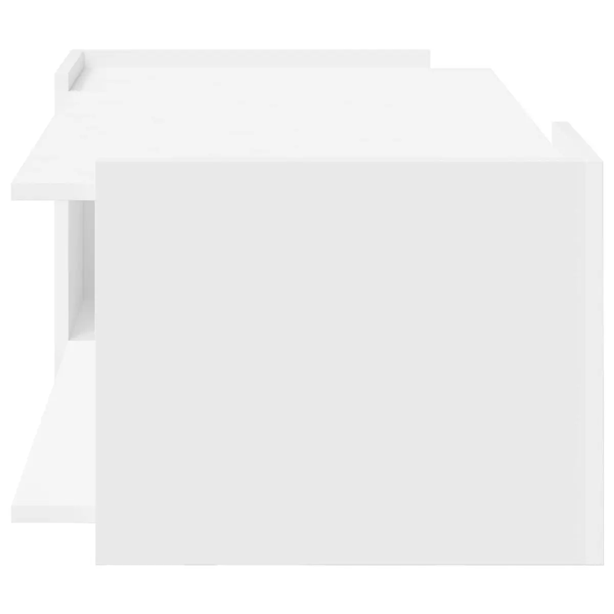 Coffee Table Modern White Open Storage 90 x 50 x 33 cm
