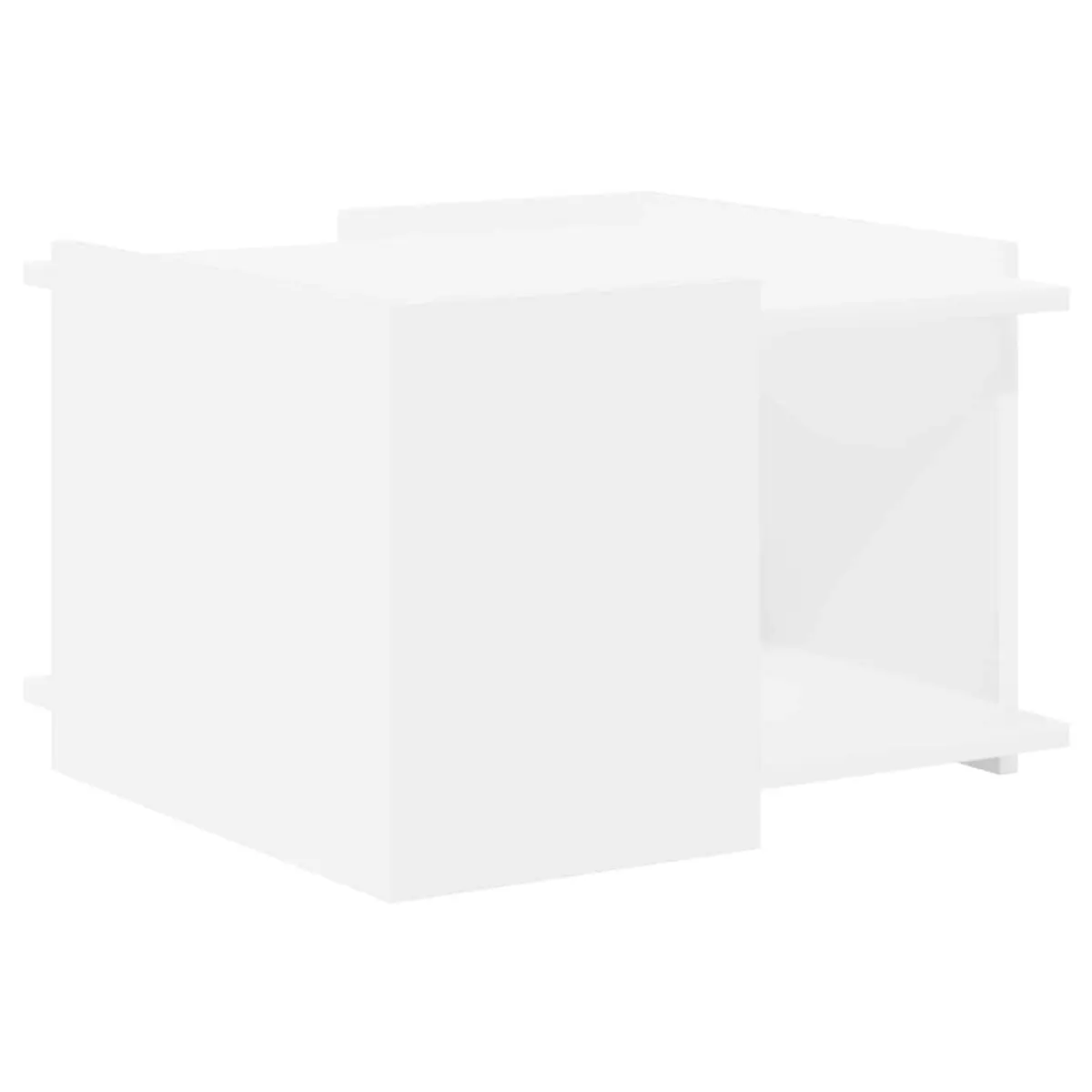 Coffee Table Modern Storage White 50.5 x 50 x 33 cm