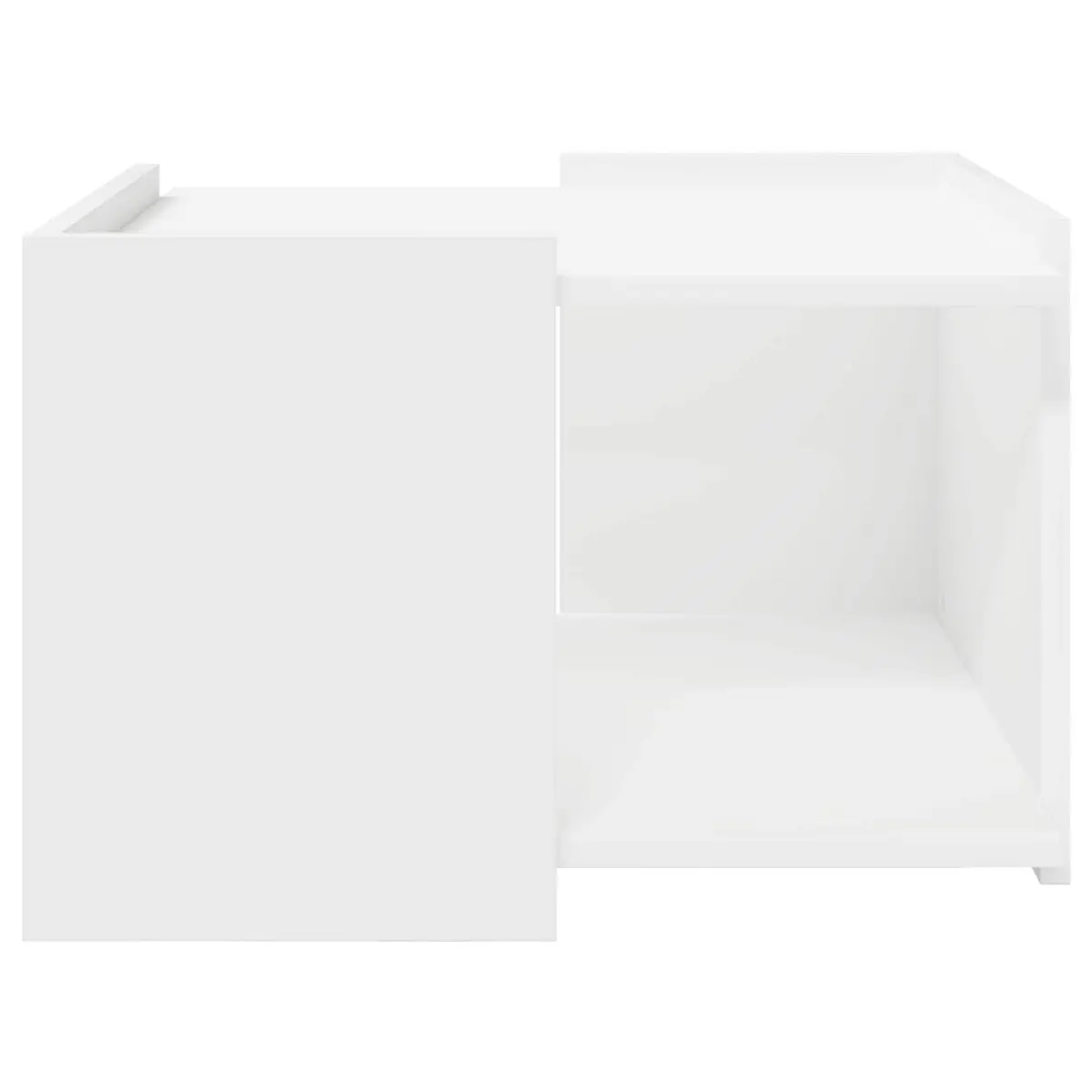 Coffee Table Modern Storage White 50.5 x 50 x 33 cm