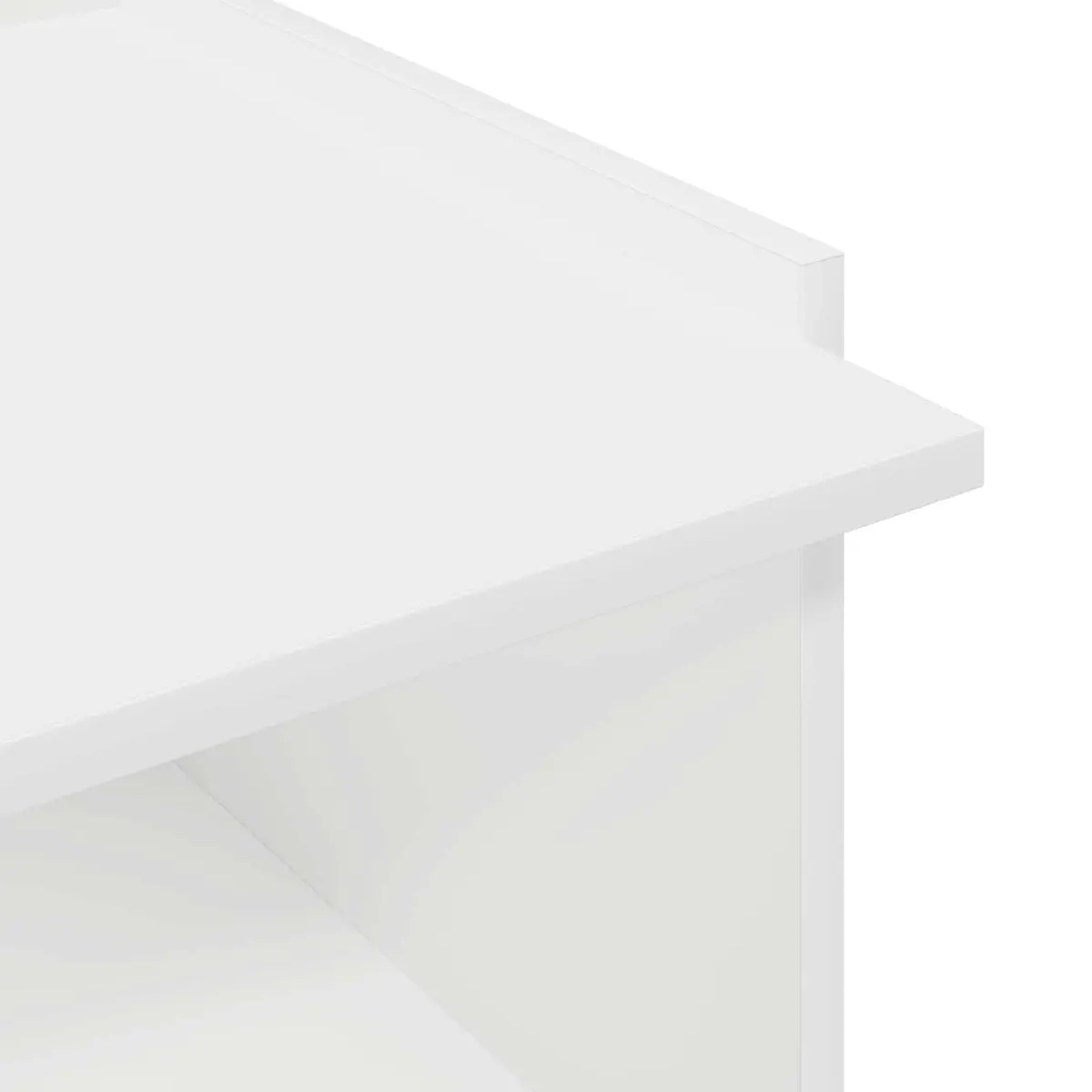 Coffee Table Modern Storage White 50.5 x 50 x 33 cm
