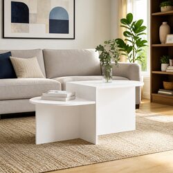 Your Ideal White Coffee Table 100 x 50 x 40 cm with Storage