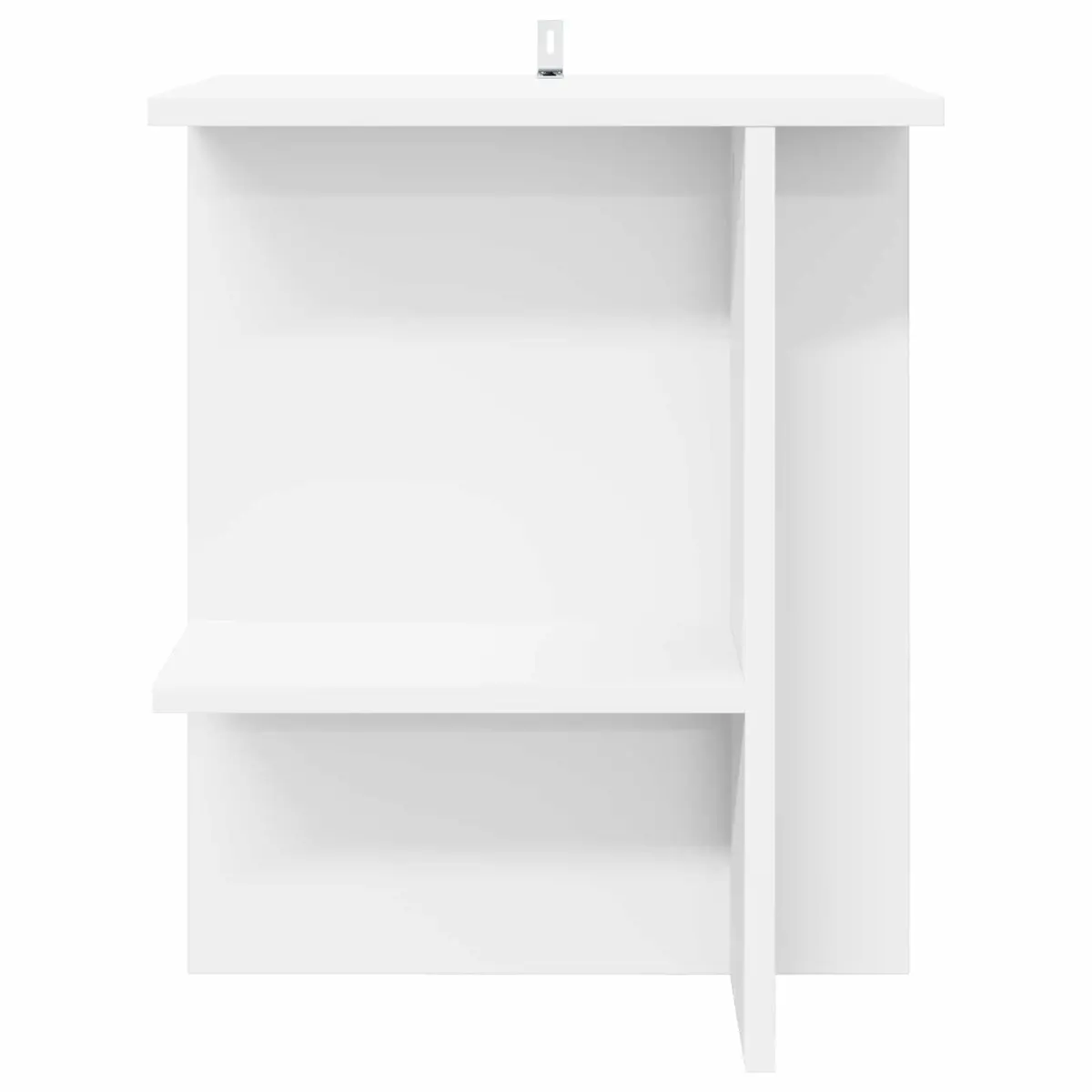 Coffee Table Modern White with Storage Shelves 40 x 30 x 49 cm
