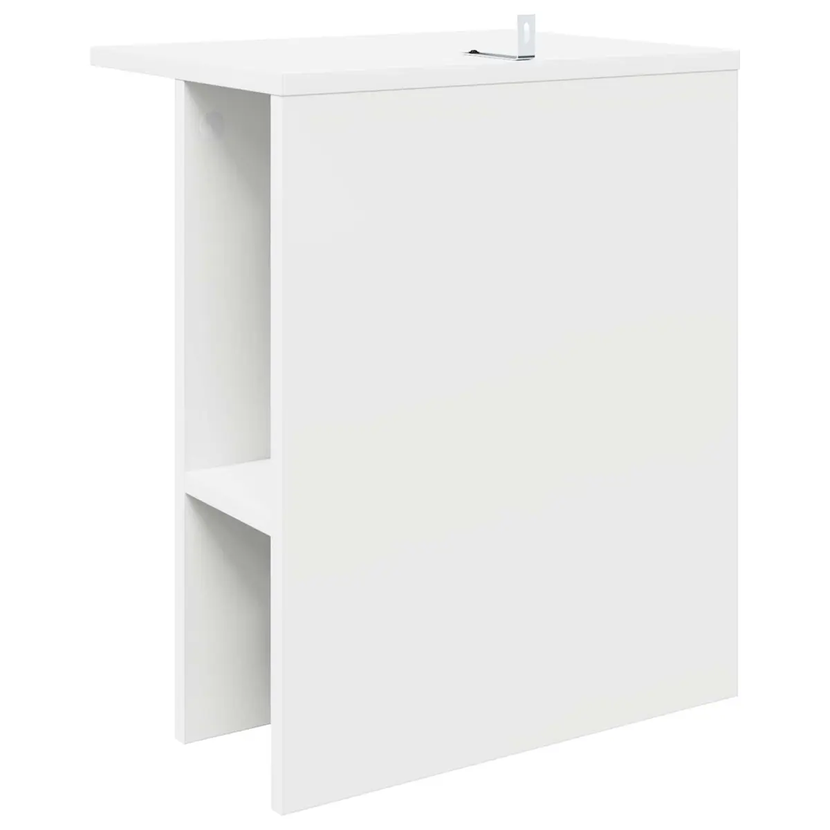 Coffee Table Modern White with Storage Shelves 40 x 30 x 49 cm