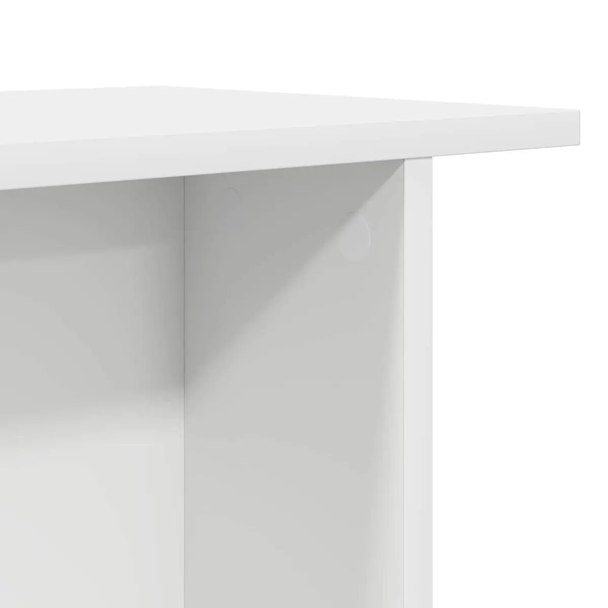 Coffee Table Modern White with Storage Shelves 40 x 30 x 49 cm