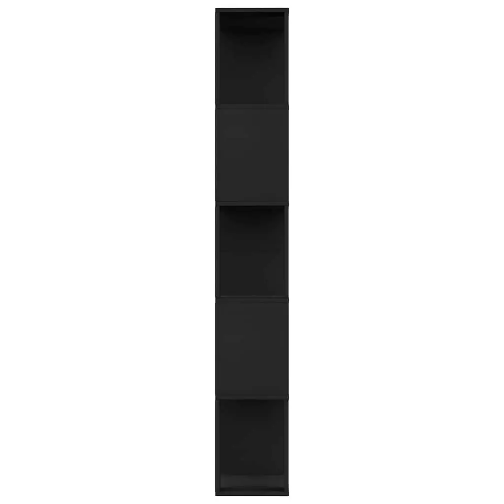 Bookcase Room Divider Black 80x24x159cm 5 Compartments