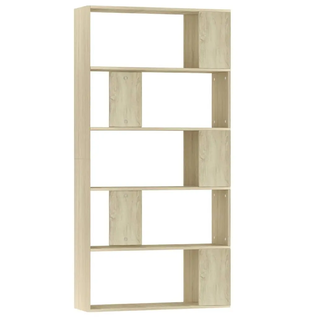 Book Cabinet Room Divider Engineered Wood Brown 80x24x159cm Shelving Storage