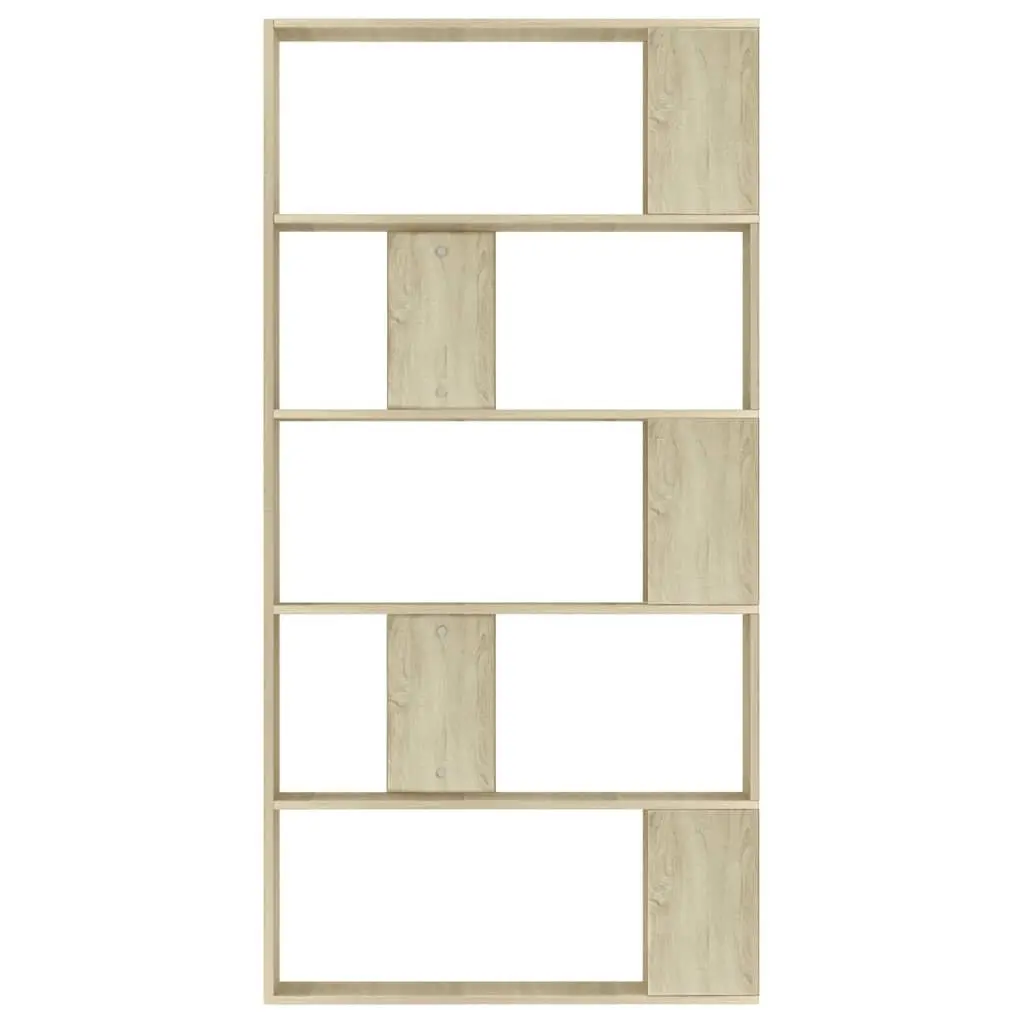 Book Cabinet Room Divider Engineered Wood Brown 80x24x159cm Shelving Storage