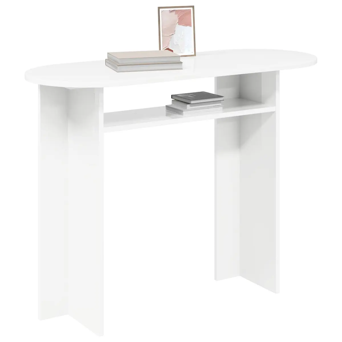 Console Table White Modern Accent 100cm