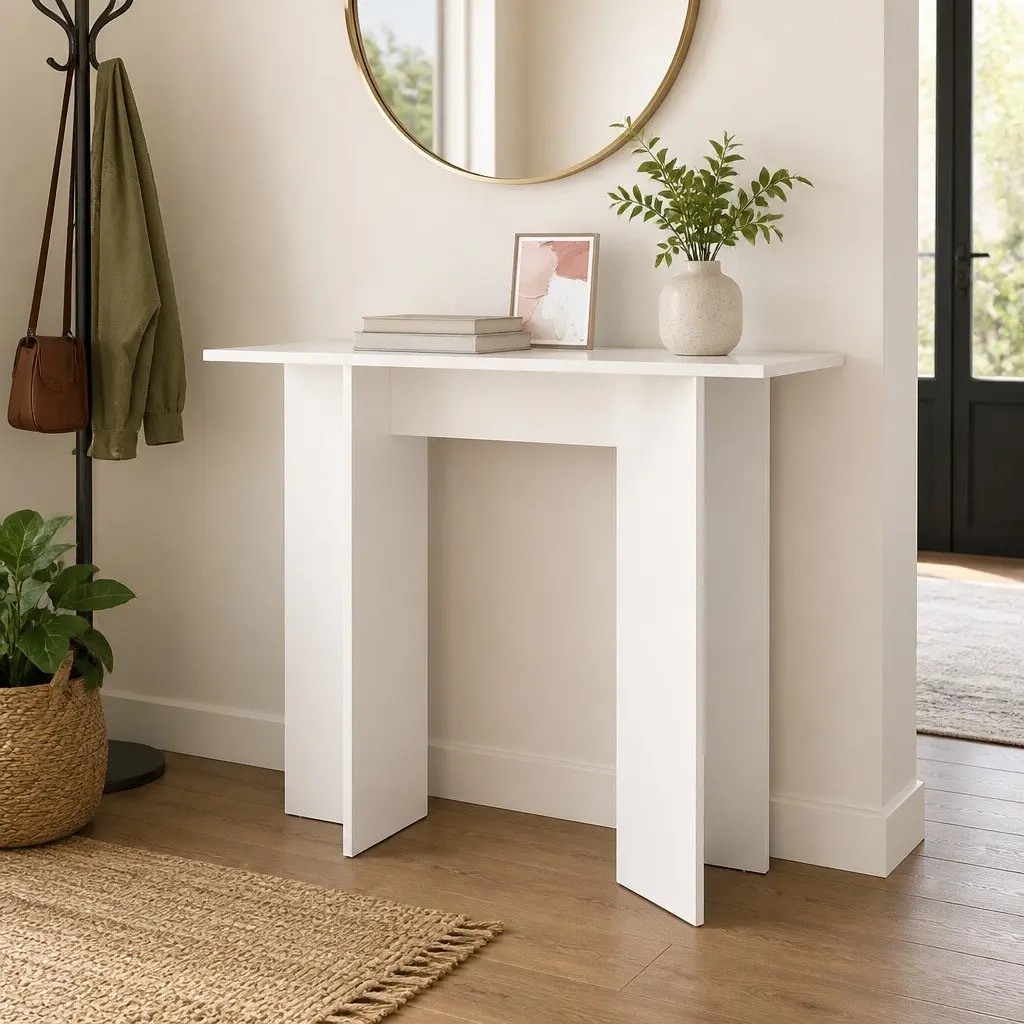 Console Table Modern White 100x30x75cm
