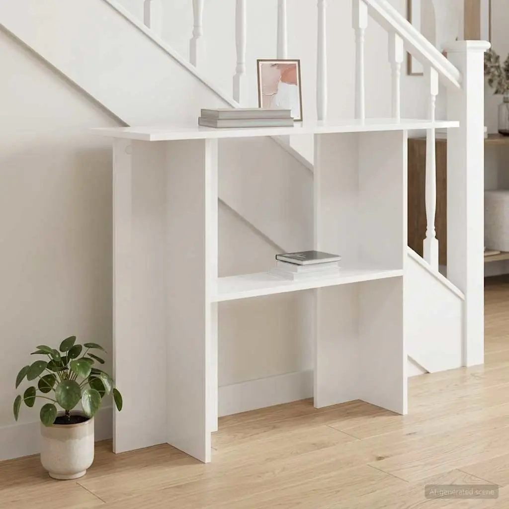 Console Table White Engineered Wood 100x30x75cm