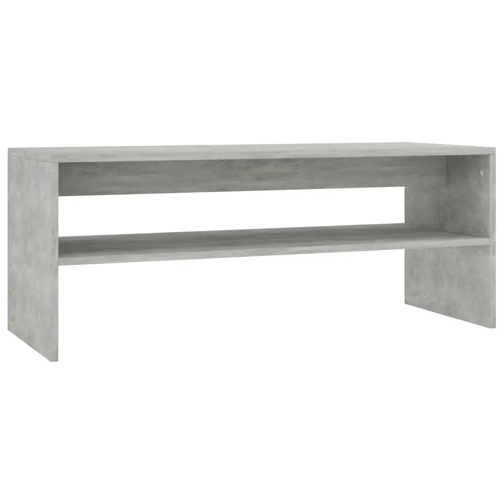 Grey Coffee Table with Open Shelf