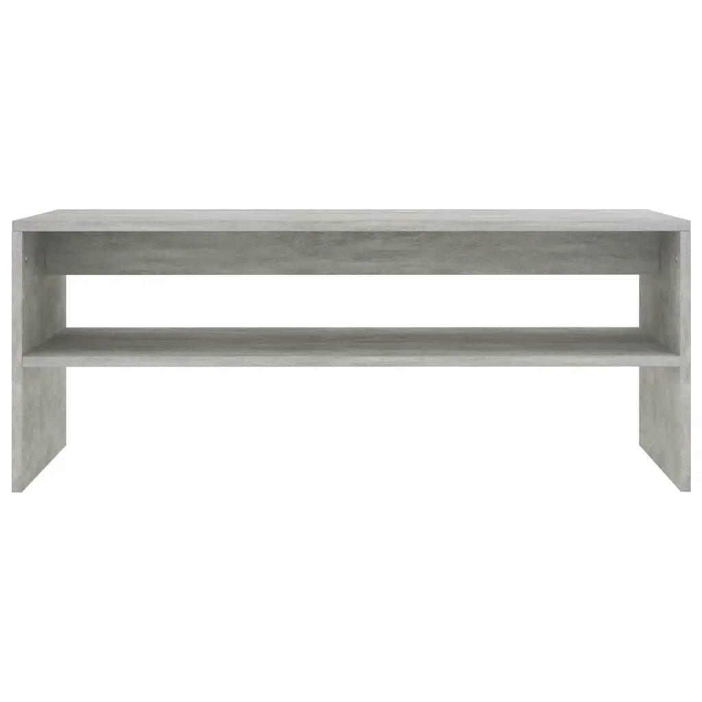Grey Coffee Table with Open Shelf