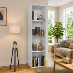 Friendly White Book Cabinet for Your Storage Needs