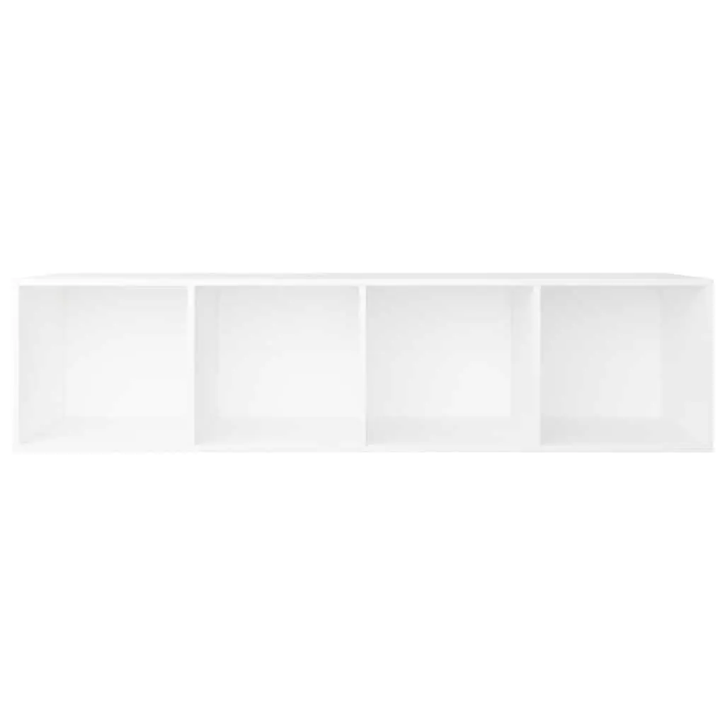 Book Cabinet TV Cabinet White Engineered Wood 36x30x143 cm Storage Shelf Unit