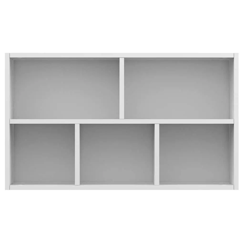 Book Cabinet Sideboard White Storage Shelf Unit Modern Engineered Wood Furniture
