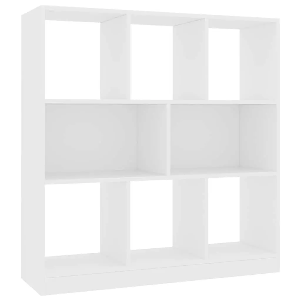 White Book Cabinet 8 Compartment Bookcase Storage Organizer 97.5 x 29.5 x 100 cm