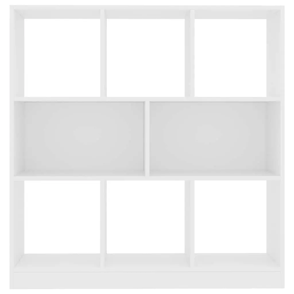 White Book Cabinet 8 Compartment Bookcase Storage Organizer 97.5 x 29.5 x 100 cm