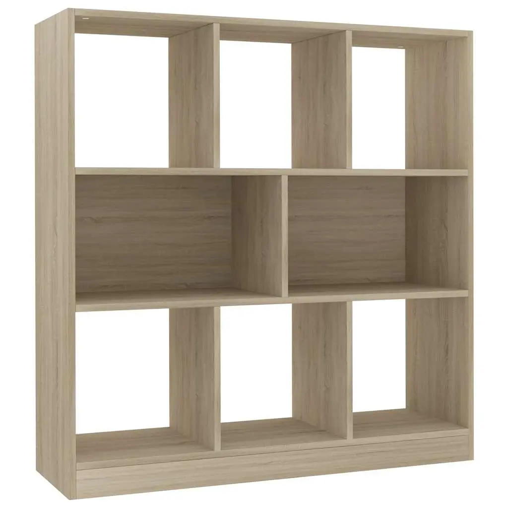 Book Cabinet 8 Compartment Shelving Unit Sonoma Oak 97.5W x 29.5D x 100H cm