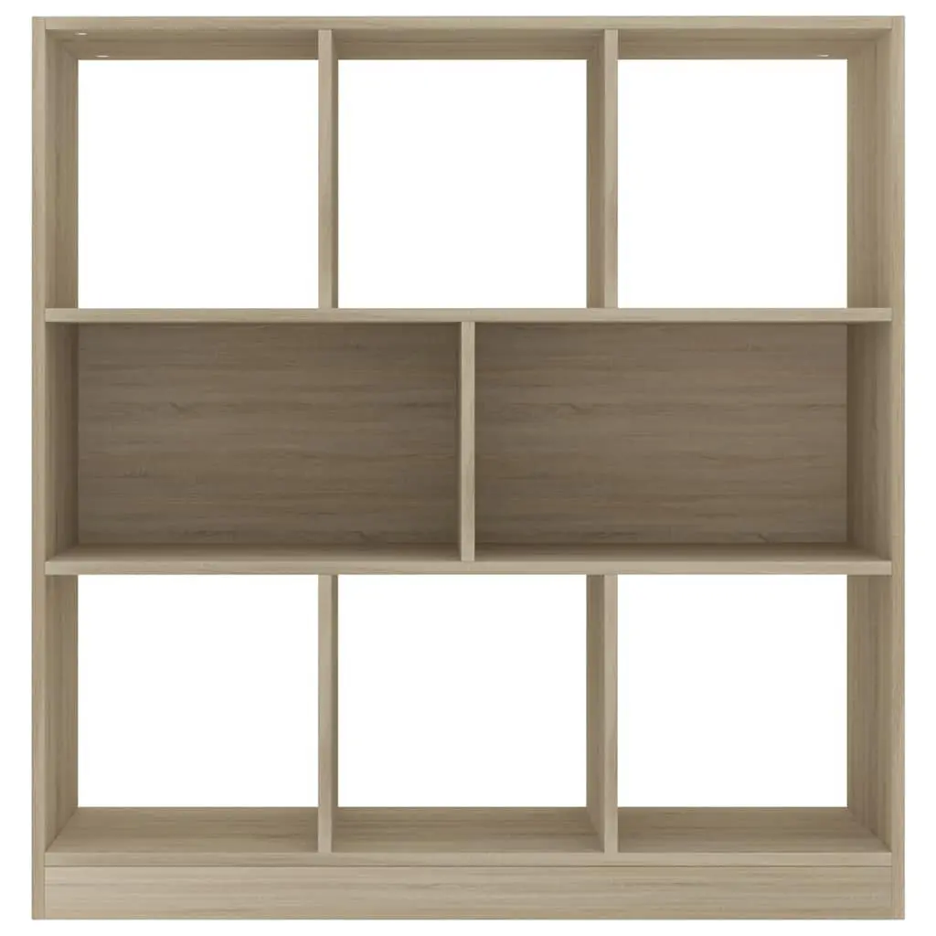 Book Cabinet 8 Compartment Shelving Unit Sonoma Oak 97.5W x 29.5D x 100H cm