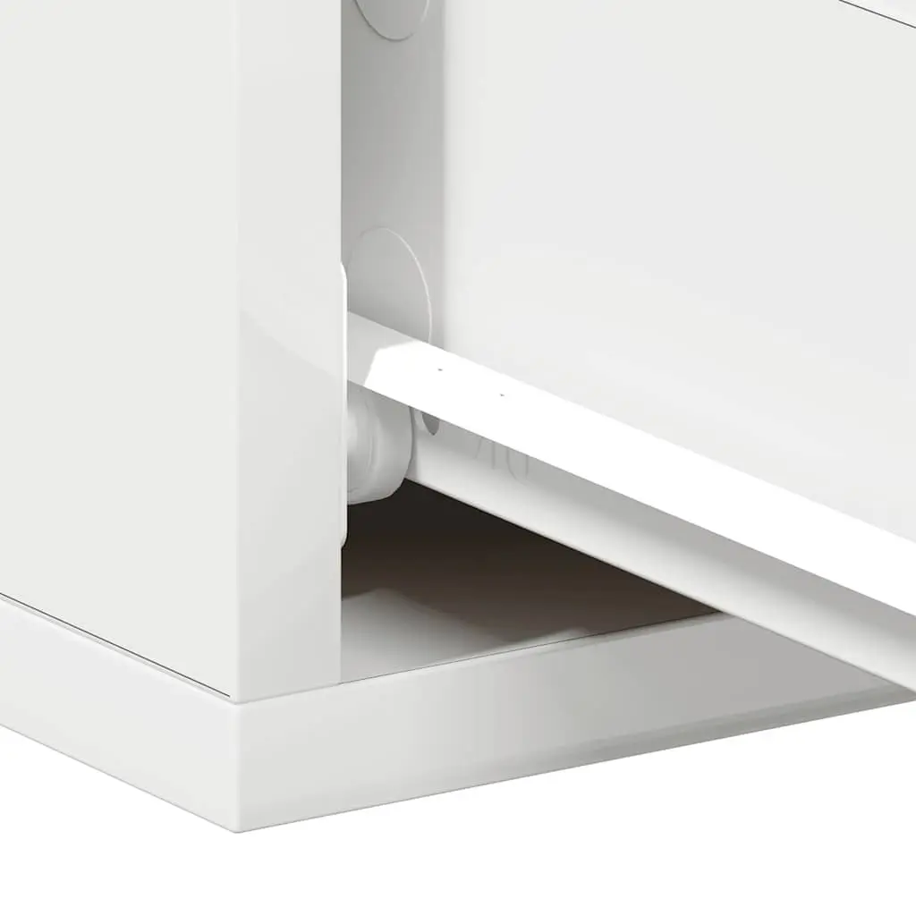 Floating Bedside Tables Wall-Mounted White Compact Storage Cabinet 2 Piece