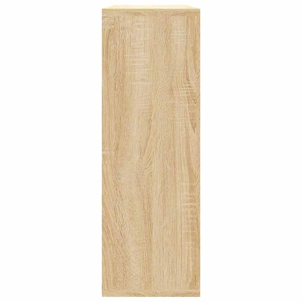 Wall Shelves Brown Engineered Wood 3 Compartments Storage Display Home Organiser