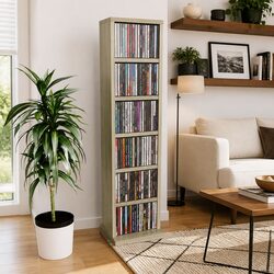 CD Cabinet Sonoma Oak Brown Engineered Wood Media Storage Organiser 21x20x88cm
