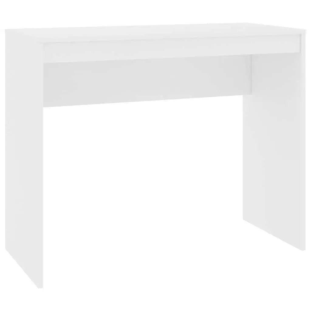 White Computer Desk 90x40x72cm Engineered Wood Home Office Study Writing Table