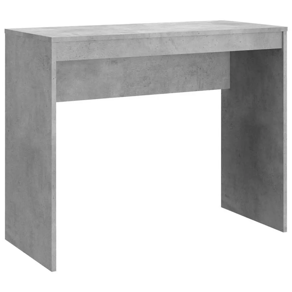 Engineered Wood Office Desk Grey Compact 90x40x72 cm Modern Study Work Table