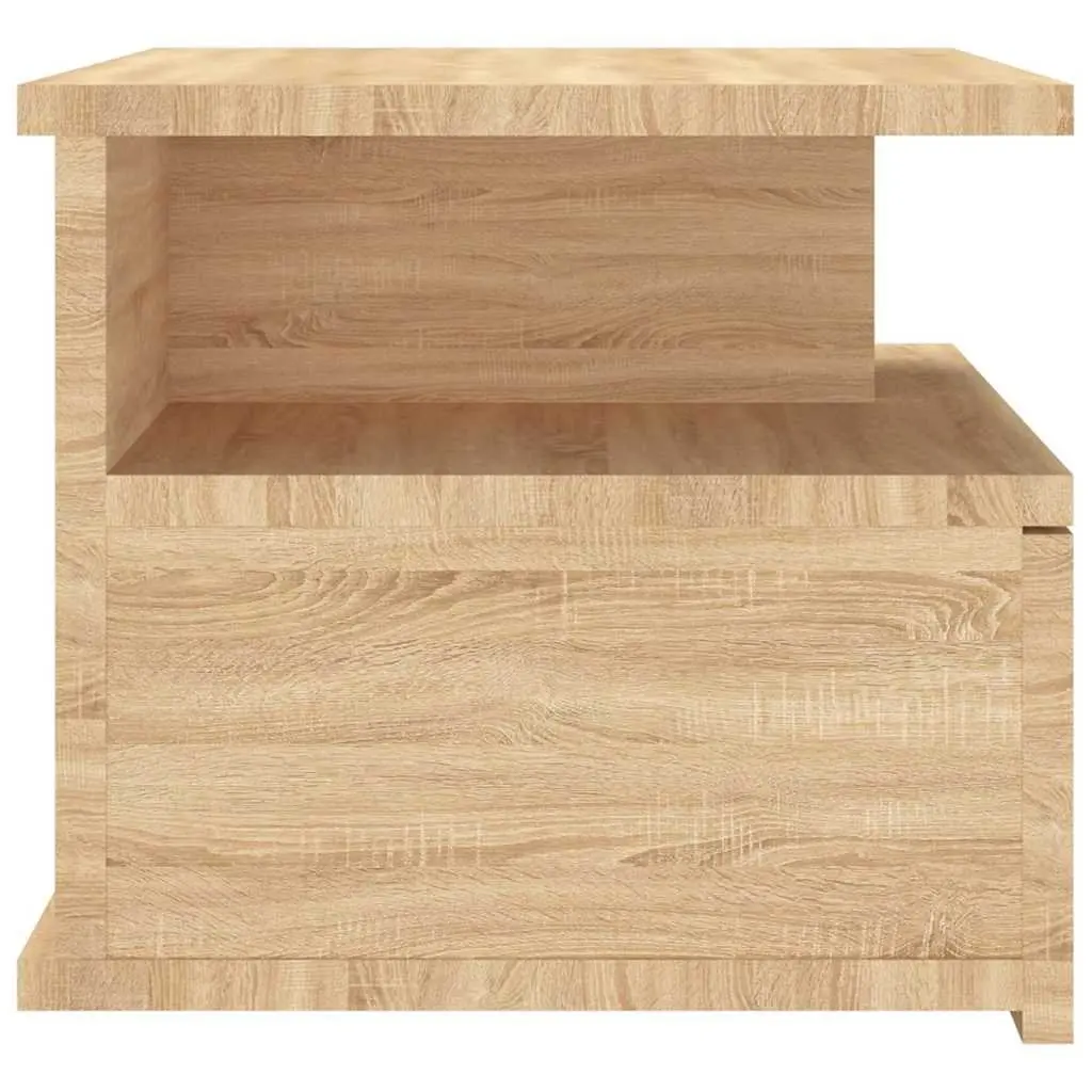 Floating Bedside Table Wall-Mounted Nightstand Sonoma Oak Storage Cabinet