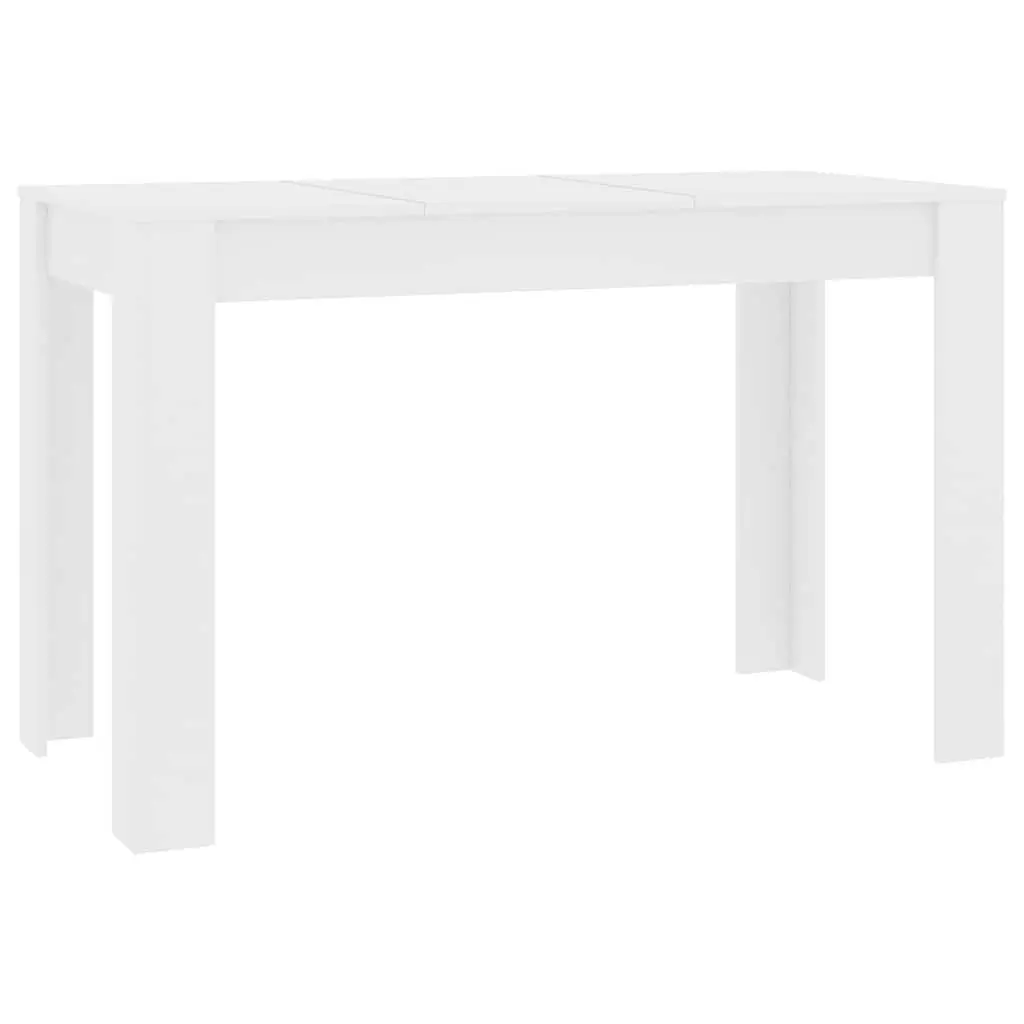 Dining Table Engineered Wood White 120x60x76 cm