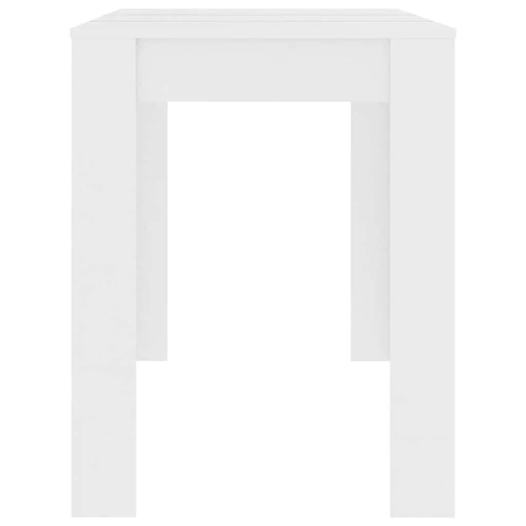 Dining Table Engineered Wood White 120x60x76 cm