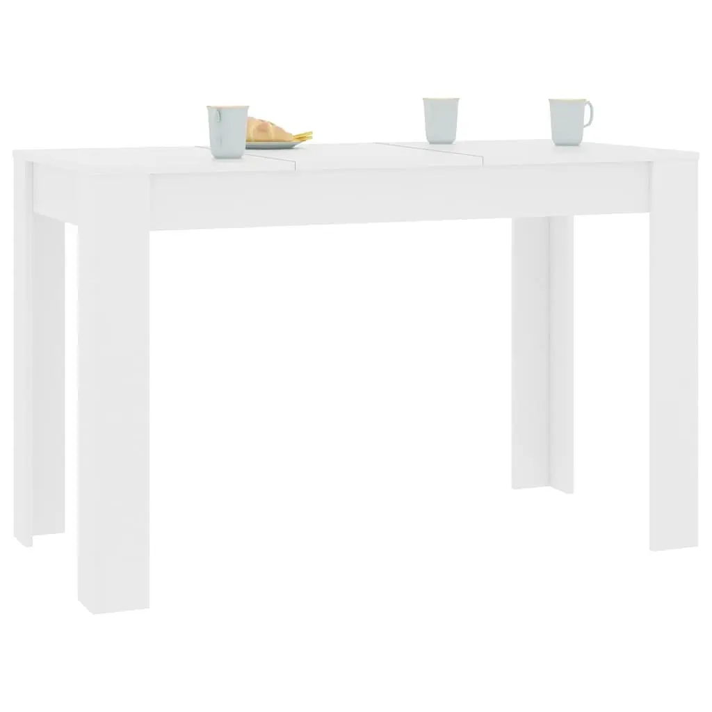 Dining Table Engineered Wood White 120x60x76 cm