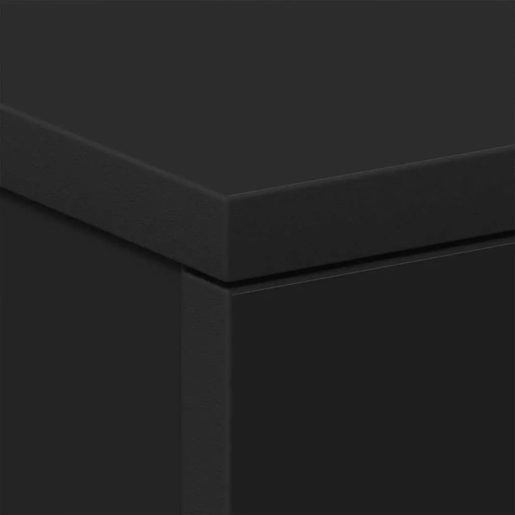 Bedside Cabinet Black Nightstand 3 Drawers Bedside Table Storage Chest