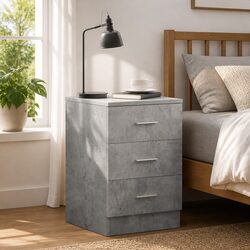 Your Friendly Grey 3-Drawer Bedside Cabinet