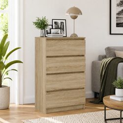 Friendly Brown Sideboard Storage with 4 Drawers