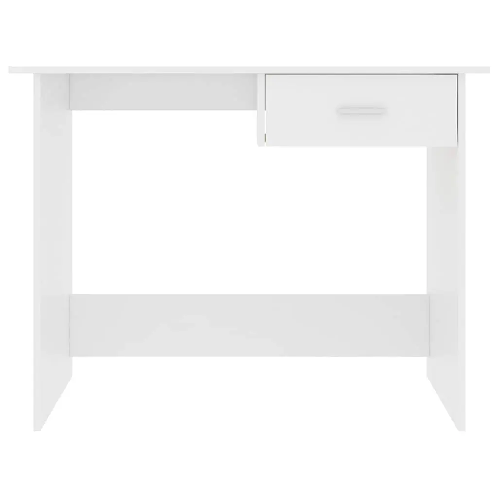 White Office Desk with Integrated Drawer 100 x 50 x 76 cm