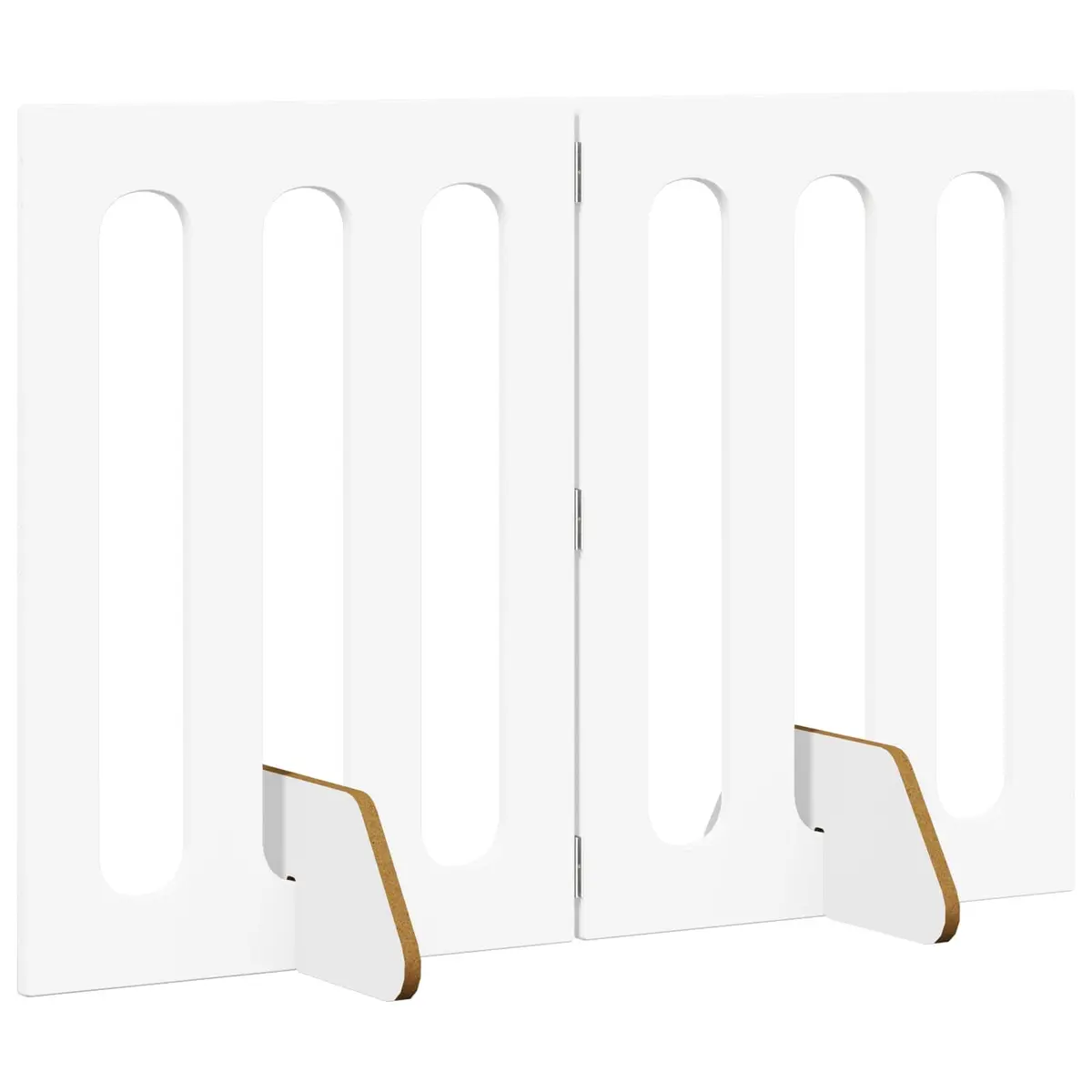 Folding Pet Fence Indoor Dog Barrier 2 pcs White 100.5 x 38 x 70 cm