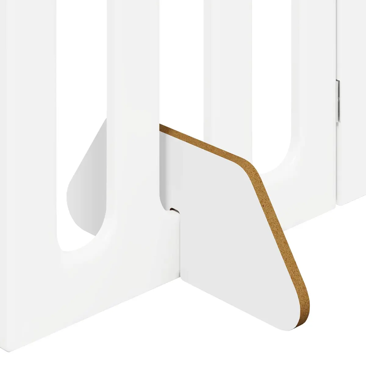 Folding Pet Fence Indoor White 4 Panels Adjustable Playpen Barrier 201 x 38 x 70 cm