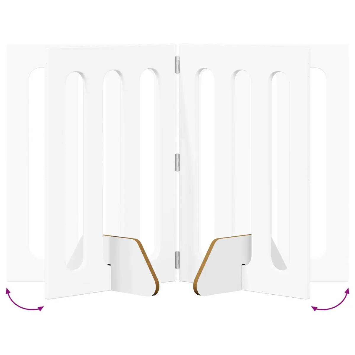 Folding Pet Fence Indoor White 4 Panels Adjustable Playpen Barrier 201 x 38 x 70 cm