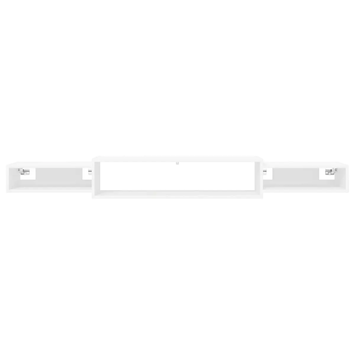 Open Storage Wall-Mounted TV Cabinet White Shelving Unit 180cm x 28cm x 21cm