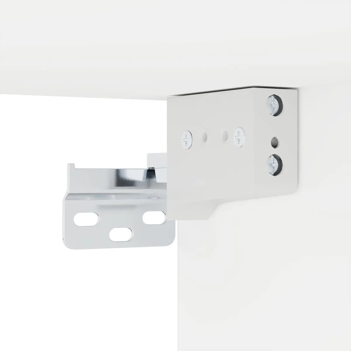 Open Storage Wall-Mounted TV Cabinet White Shelving Unit 180cm x 28cm x 21cm