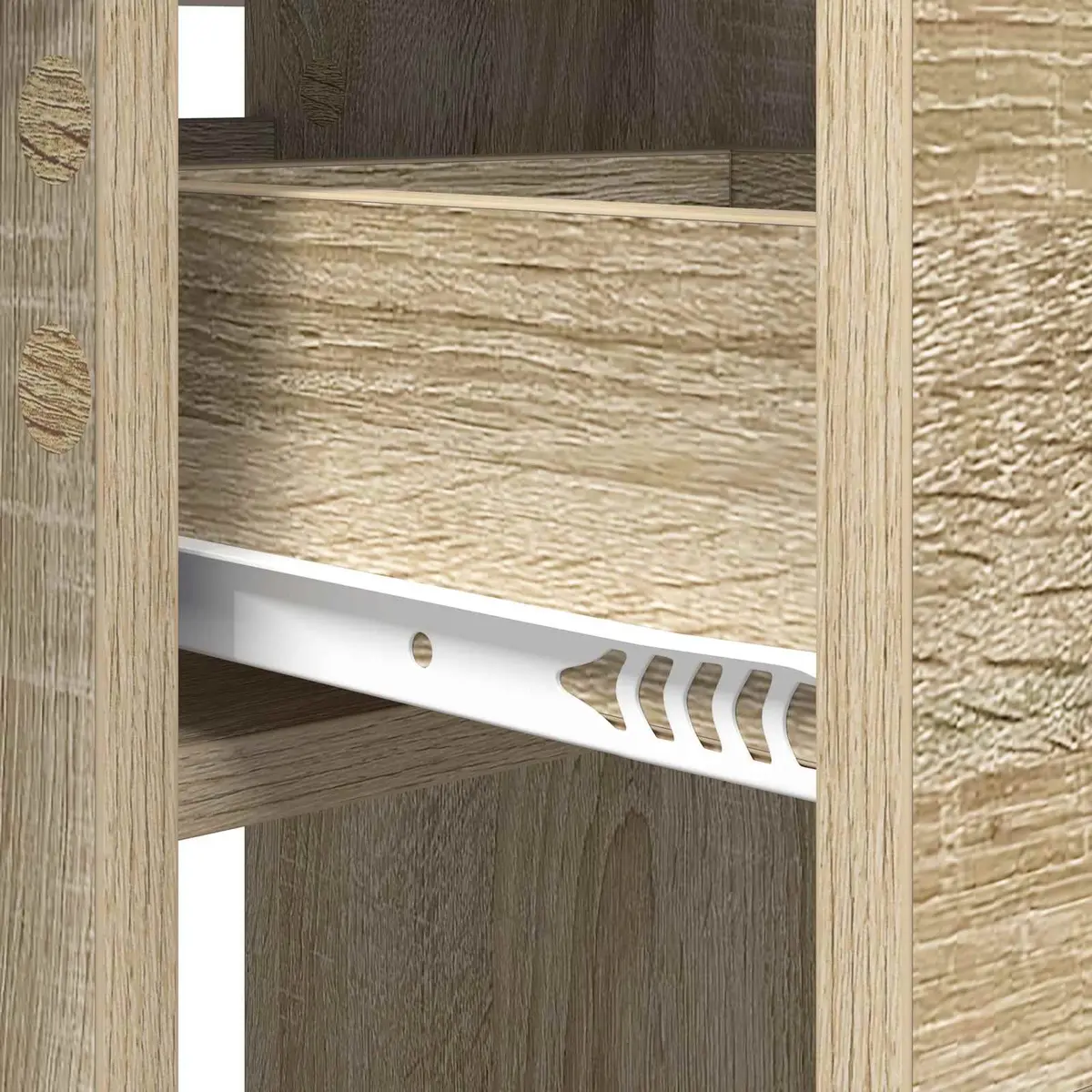 Dining Table Folding Top 115x70x75cm Engineered Wood Sonoma Oak with Storage Shelves
