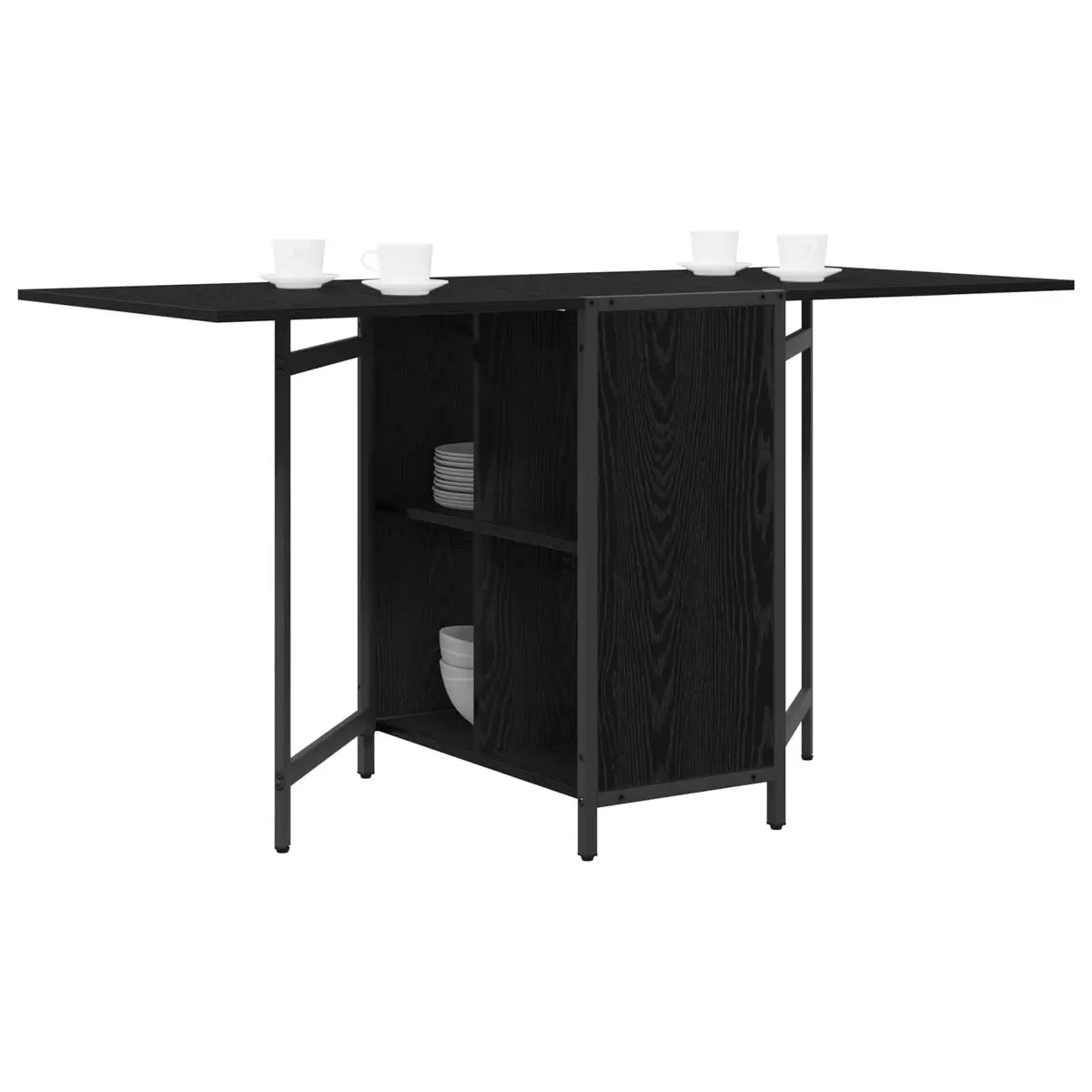 Extendable Dining Table in Black Oak