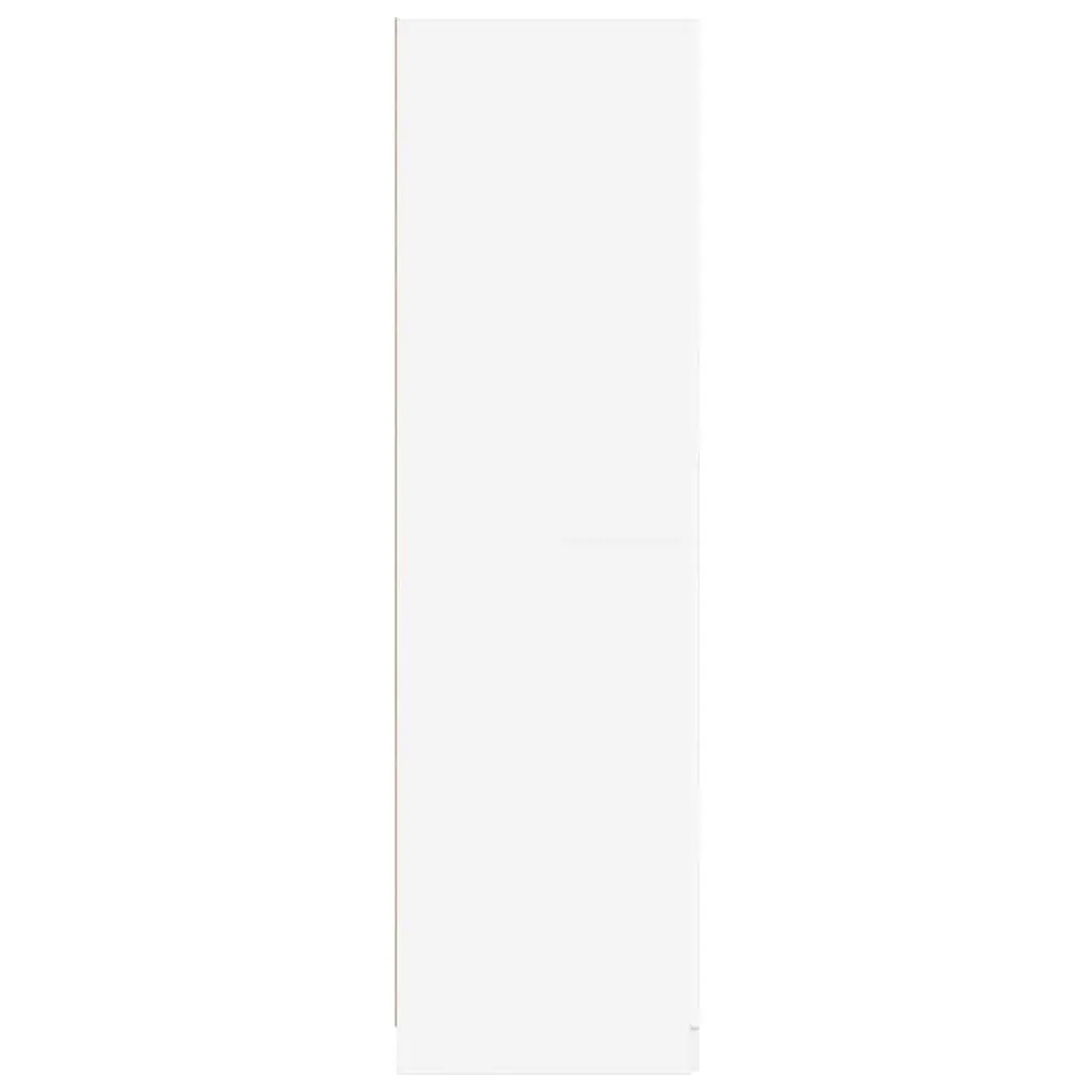 Wardrobe White Large Compartment with Hanging Rod 80x52x180 cm