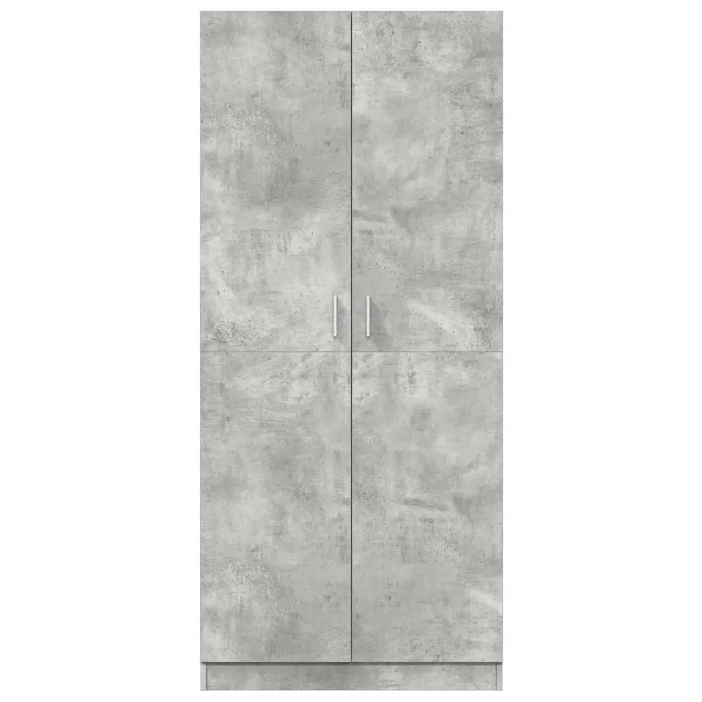 Wardrobe Cupboard Grey Engineered Wood 80x52x180 cm