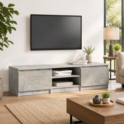 Your Go-To Grey TV Cabinet 140x40x35.5 cm for Easy Living