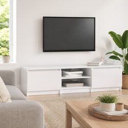 Your Perfect TV Cabinet: 140cm High Gloss White Design