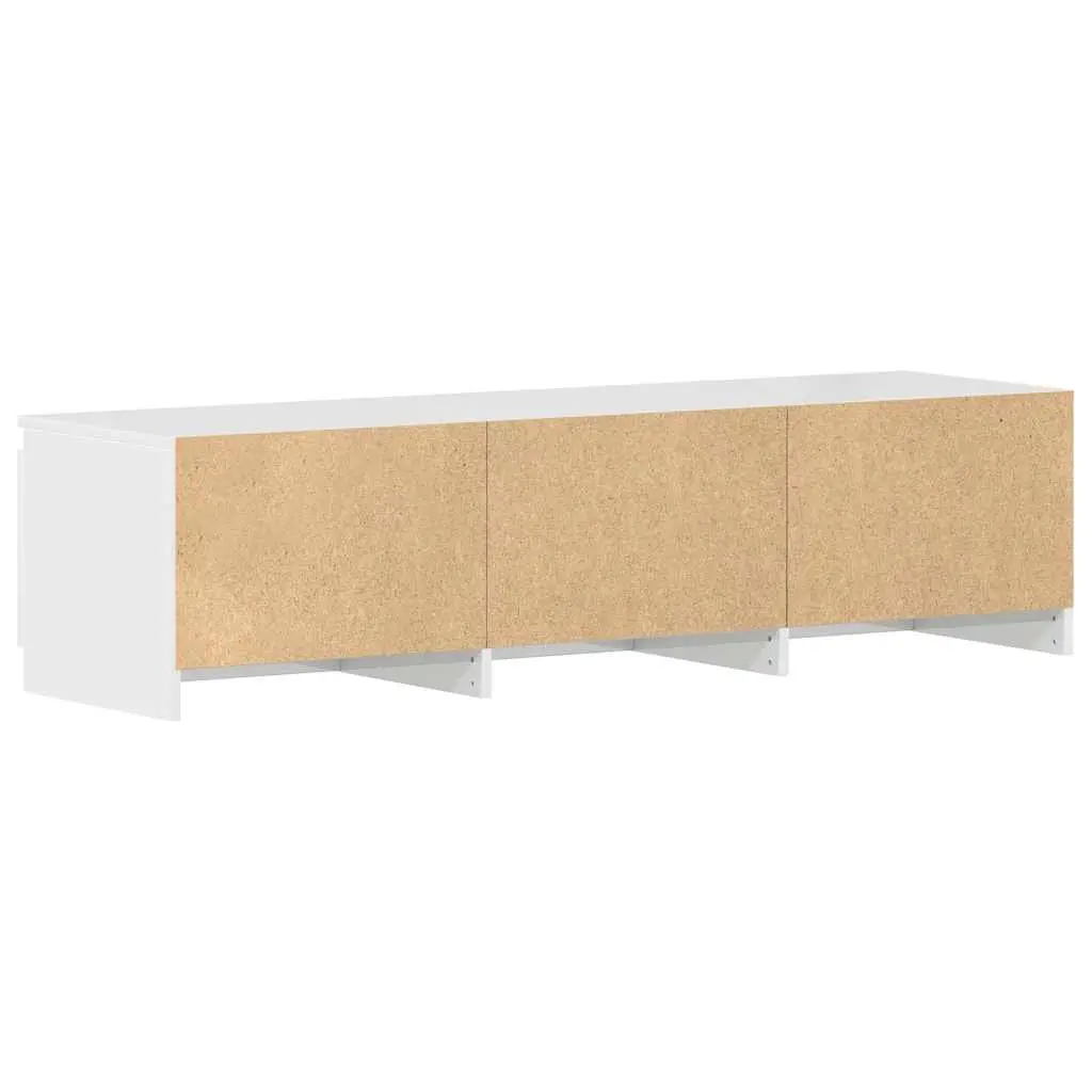 TV Cabinet High Gloss White 140cm Wide Modern Media Entertainment Unit