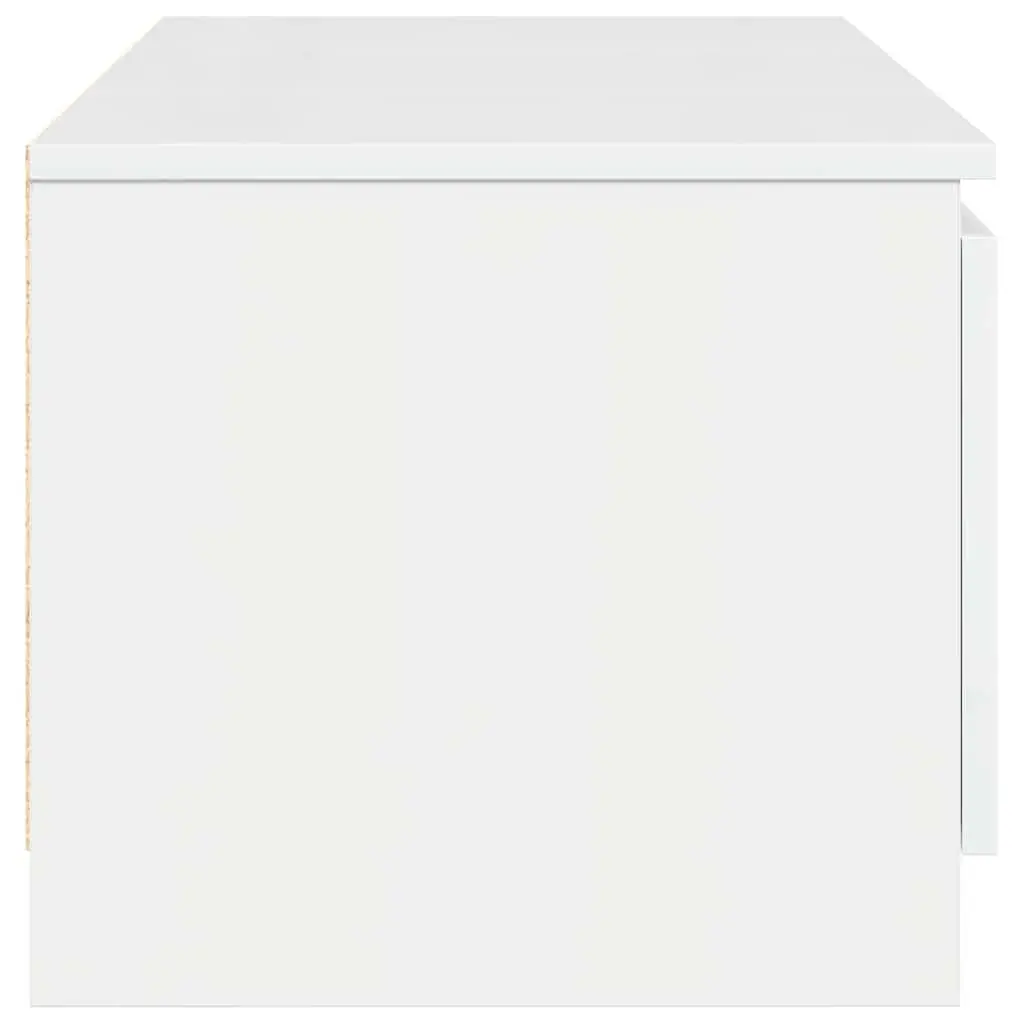 TV Cabinet High Gloss White 140cm Wide Modern Media Entertainment Unit
